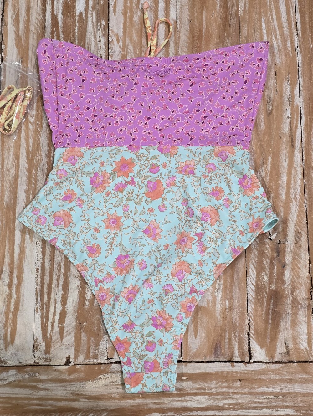 NWT Billabong Folk Story Andrew High Leg Cutout Cheeky One Piece Swimsuit S - Picture 2 of 6